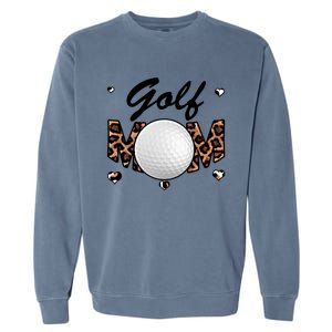 Golf Mom Leopard Funny Golf Mom Mother's Day Gift Garment-Dyed Sweatshirt