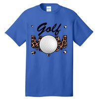 Golf Mom Leopard Funny Golf Mom Mother's Day Gift Tall T-Shirt