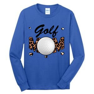 Golf Mom Leopard Funny Golf Mom Mother's Day Gift Tall Long Sleeve T-Shirt