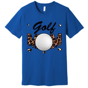 Golf Mom Leopard Funny Golf Mom Mother's Day Gift Premium T-Shirt