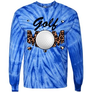 Golf Mom Leopard Funny Golf Mom Mother's Day Gift Tie-Dye Long Sleeve Shirt