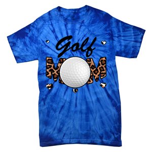 Golf Mom Leopard Funny Golf Mom Mother's Day Gift Tie-Dye T-Shirt