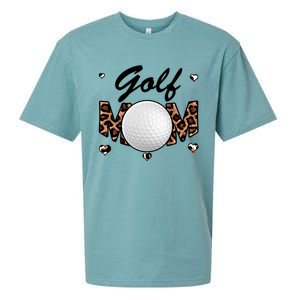 Golf Mom Leopard Funny Golf Mom Mother's Day Gift Sueded Cloud Jersey T-Shirt