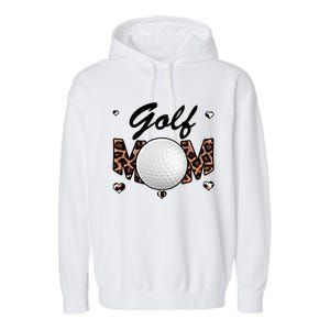 Golf Mom Leopard Funny Golf Mom Mother's Day Gift Garment-Dyed Fleece Hoodie