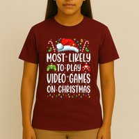 Gamer Most Likely To Play Video Games On Christmas T-Shirt