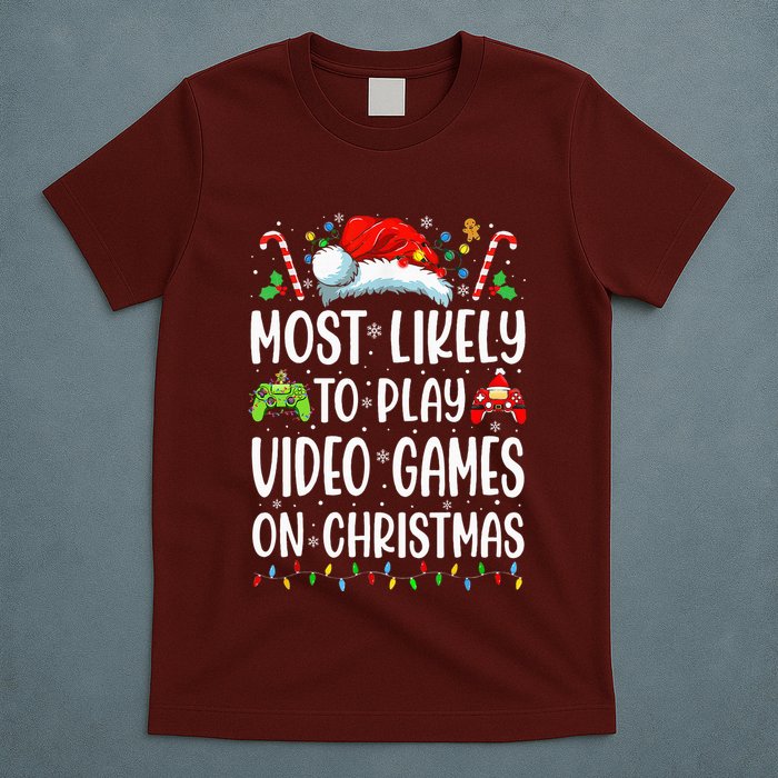 Gamer Most Likely To Play Video Games On Christmas T-Shirt
