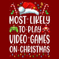 Gamer Most Likely To Play Video Games On Christmas Visor