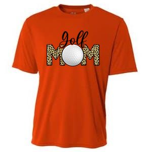 Golf Mom Leopard Print Golf Mother's Day Great Gift Cooling Performance Crew T-Shirt