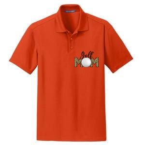 Golf Mom Leopard Print Golf Mother's Day Great Gift Dry Zone Grid Polo