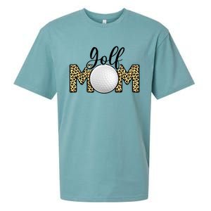 Golf Mom Leopard Print Golf Mother's Day Great Gift Sueded Cloud Jersey T-Shirt