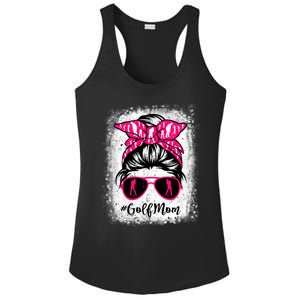 Golf Mom Leopard Messy Bun Sport Lover Mother's Day Gift Ladies PosiCharge Competitor Racerback Tank