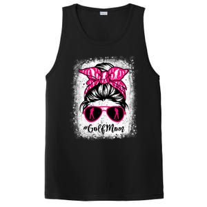 Golf Mom Leopard Messy Bun Sport Lover Mother's Day Gift PosiCharge Competitor Tank