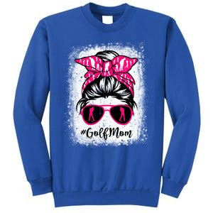 Golf Mom Leopard Messy Bun Sport Lover Mother's Day Gift Sweatshirt