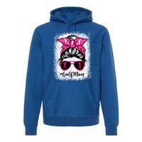 Golf Mom Leopard Messy Bun Sport Lover Mother's Day Gift Premium Hoodie