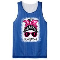 Golf Mom Leopard Messy Bun Sport Lover Mother's Day Gift Mesh Reversible Basketball Jersey Tank