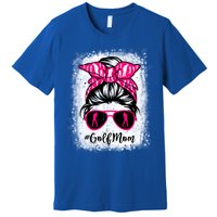 Golf Mom Leopard Messy Bun Sport Lover Mother's Day Gift Premium T-Shirt