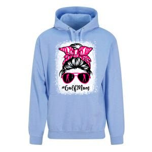 Golf Mom Leopard Messy Bun Sport Lover Mother's Day Gift Unisex Surf Hoodie