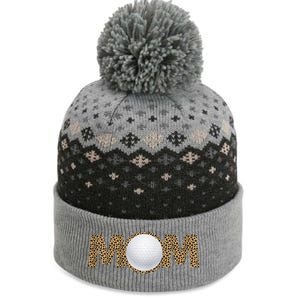 Golf Mom Leopard Mother's Day Funny Women Mommy The Baniff Cuffed Pom Beanie