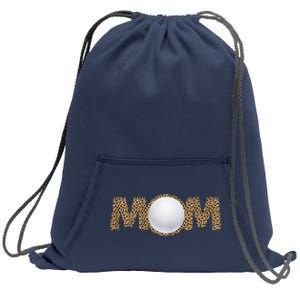 Golf Mom Leopard Mother's Day Funny Women Mommy Sweatshirt Cinch Pack Bag