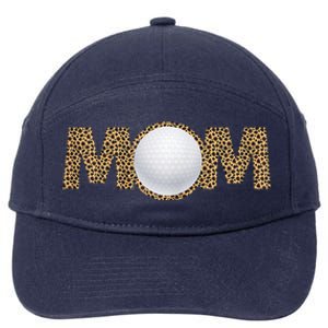 Golf Mom Leopard Mother's Day Funny Women Mommy 7-Panel Snapback Hat