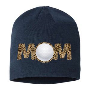 Golf Mom Leopard Mother's Day Funny Women Mommy Sustainable Beanie