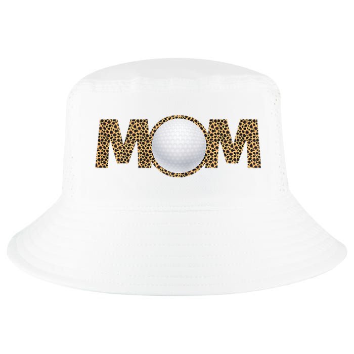 Golf Mom Leopard Mother's Day Funny Women Mommy Cool Comfort Performance Bucket Hat