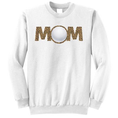 Golf Mom Leopard Mother's Day Funny Women Mommy Sweatshirt