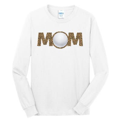 Golf Mom Leopard Mother's Day Funny Women Mommy Tall Long Sleeve T-Shirt