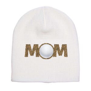 Golf Mom Leopard Mother's Day Funny Women Mommy Short Acrylic Beanie