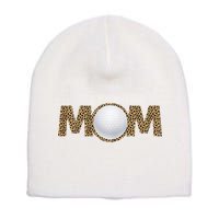 Golf Mom Leopard Mother's Day Funny Women Mommy Short Acrylic Beanie