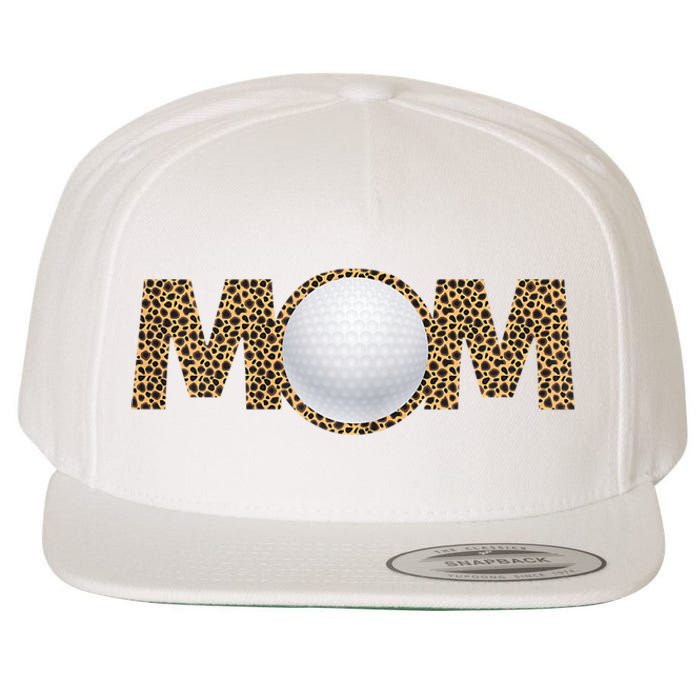 Golf Mom Leopard Mother's Day Funny Women Mommy Wool Snapback Cap