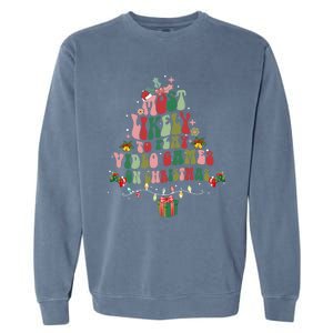 Groovy Most Likely To Play Video Games On Christmas Gift Garment-Dyed Sweatshirt