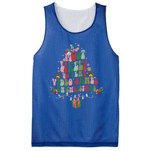 Groovy Most Likely To Play Video Games On Christmas Gift Mesh Reversible Basketball Jersey Tank