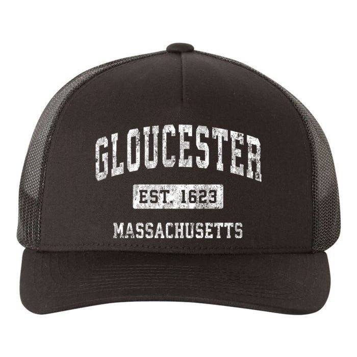 Gloucester Massachusetts Ma Vintage Established Sports Yupoong Adult 5-Panel Trucker Hat