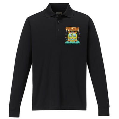 Groovy Mystery Machine Of Diagnostics Lab Tech Lab Week 2025 Performance Long Sleeve Polo