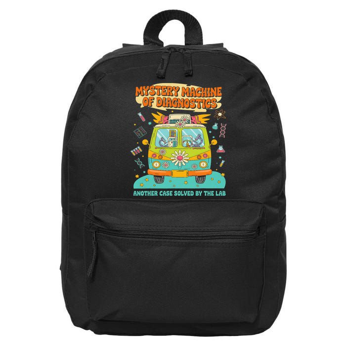 Groovy Mystery Machine Of Diagnostics Lab Tech Lab Week 2025 16 in Basic Backpack