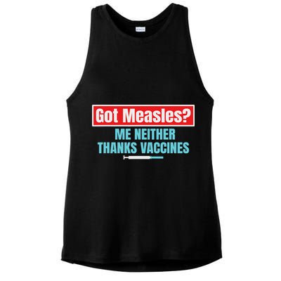 Got Measles Me Neither Thanks Vaccines Pro Scienc Ladies PosiCharge Tri-Blend Wicking Tank