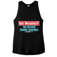 Got Measles Me Neither Thanks Vaccines Pro Scienc Ladies PosiCharge Tri-Blend Wicking Tank