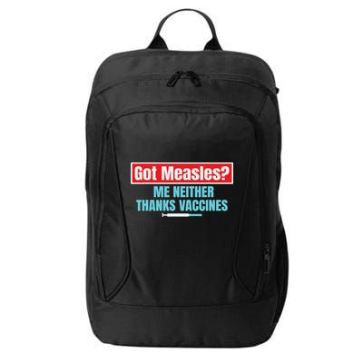 Got Measles Me Neither Thanks Vaccines Pro Scienc City Backpack