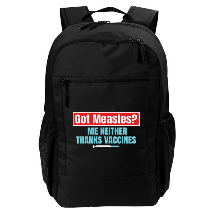 Got Measles Me Neither Thanks Vaccines Pro Scienc Backpack