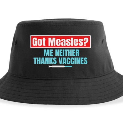 Got Measles Me Neither Thanks Vaccines Pro Scienc Sustainable Bucket Hat