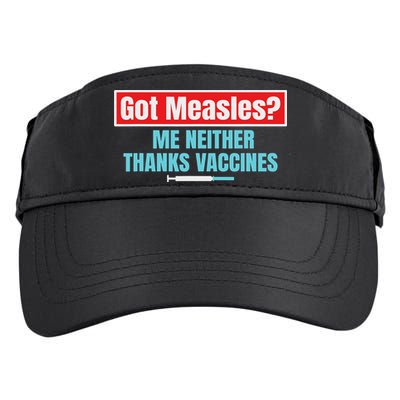 Got Measles Me Neither Thanks Vaccines Pro Scienc Adult Drive Performance Visor