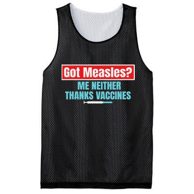 Got Measles Me Neither Thanks Vaccines Pro Scienc Mesh Reversible Basketball Jersey Tank