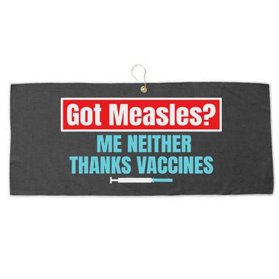 Got Measles Me Neither Thanks Vaccines Pro Scienc Large Microfiber Waffle Golf Towel