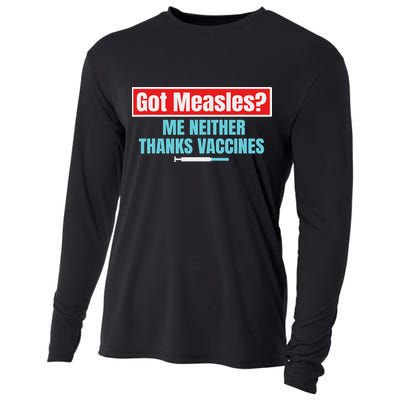 Got Measles Me Neither Thanks Vaccines Pro Scienc Cooling Performance Long Sleeve Crew