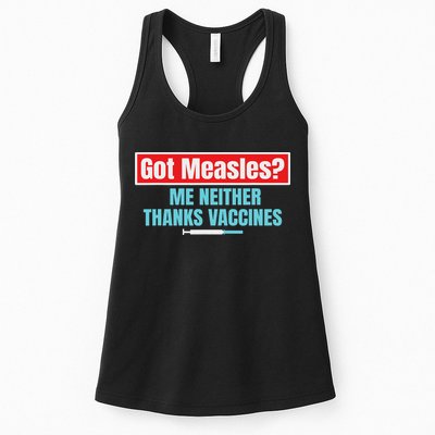 Got Measles Me Neither Thanks Vaccines Pro Scienc Womens Tank Top