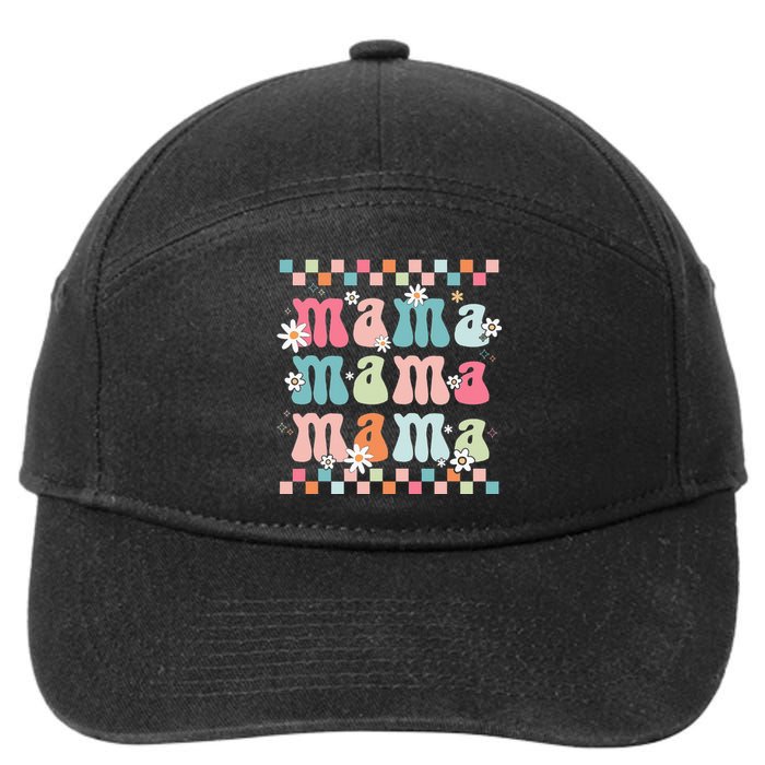  Groovy Mama Matching Family Mothers Day 7-Panel Snapback Hat