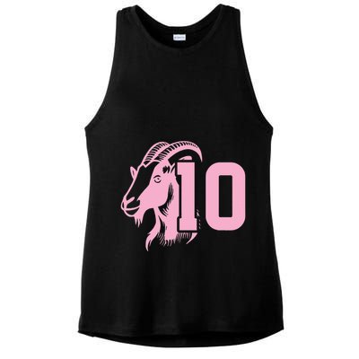 Goat Miami Mvp 10 Greatest Of All Time Ladies PosiCharge Tri-Blend Wicking Tank