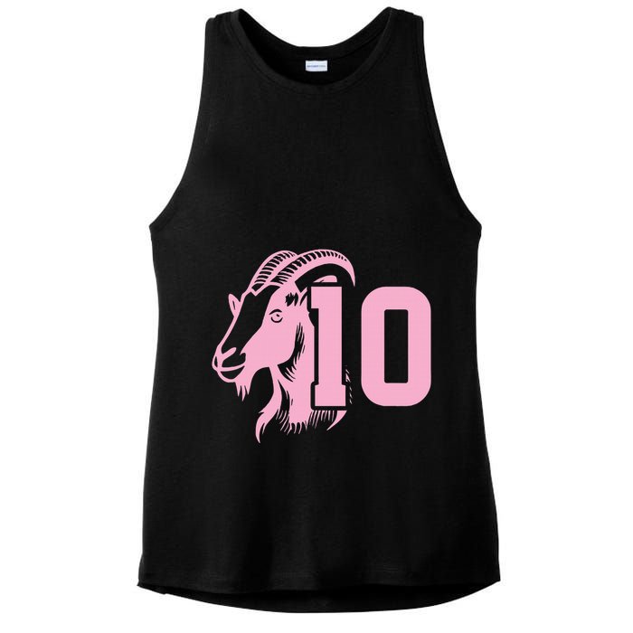 Goat Miami Mvp 10 Greatest Of All Time Ladies PosiCharge Tri-Blend Wicking Tank