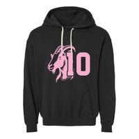 Goat Miami Mvp 10 Greatest Of All Time Garment-Dyed Fleece Hoodie